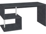 Dmora Scrivania Atemis 60X140X78H Cm Grigio Ardesia, Modulabile Supporto Pc Italy