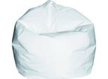 Talamo Italia Pouf Ascia 65X65X50H Cm Bianco, Bianco Forma Sacco Italy