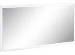 Dmora Specchio Adelchi 2X60H Cm Bianco Bianco Lucido, Materiale Struttura In Vetro Italy