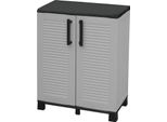 Dmora Armadio Da Esterno Anthony 37X68X90H Cm Grigio Chiaro, 2 Ante Resistente Ai Raggi Uv, Impermeabile Italy