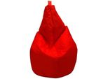 Talamo Italia Pouf Angillina 80X80X120H Cm Rosso, Rosso Forma Sacco Italy