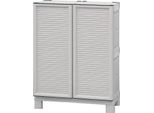 Dmora Armadio Da Esterno Arlinda 39X70X92H Cm Grigio Chiaro, 2 Ante Resistente Ai Raggi Uv, Impermeabile Italy