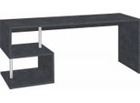 Dmora Scrivania Poseidone 60X180X78H Cm Grigio Ardesia, Modulabile Supporto Pc Italy