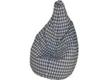 Talamo Italia Pouf Maristella 80X80X120H Cm Nero, Nero Forma Sacco Italy