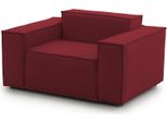 Talamo Italia Poltrona Leonia Rosso, Braccioli Peso Supportato 90 Kg Italy