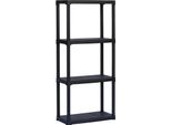 Dmora Armadio Da Esterno Akay 30X60X133H Cm Nero Antracite, 3 Vani Resistente Ai Raggi Uv, Impermeabile Italy