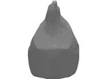 Talamo Italia Pouf Angillina 80X80X120H Cm Grigio, Grigio Forma Sacco Italy