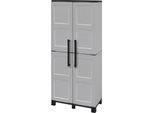 Dmora Armadio Da Esterno Askan 37X68X169H Cm Grigio Chiaro, 2 Ante Portascope, Resistente Ai Raggi Uv, Impermeabile Italy