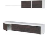Dmora Parete Attrezzata Amir 41X200X43H Cm Bianco, 6 Vani 6 Ante