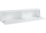 Dmora Mobile Porta Tv Alakazam 30X180X40H Cm Bianco Lucido, Apertura A Ribalta 2 Vani Italy