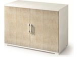Dmora Armadio Multiuso 2 Ante Serafinito 45X66H Cm Marrone Rovere, 2 Ante 2 Vani Italy