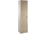 Dmora Armadio Multiuso 1 Anta Aloise 45X195H Cm Marrone Rovere, Un'anta 5 Vani Italy