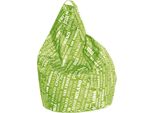 Talamo Italia Pouf Marisa 80X80X120H Cm Verde, Verde Forma Sacco Italy