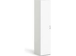 Dmora Armadio Multiuso 1 Anta Am 41.5X175.4H Cm Bianco, Appendiabiti Un'anta