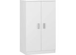Dmora Armadio Multiuso 2 Ante Arful 36X101H Cm Bianco, 2 Ante 7 Vani