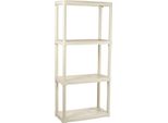 Dmora Armadio Da Esterno Gelsomina 30X60X133H Cm Bianco, 3 Vani Resistente Ai Raggi Uv, Impermeabile Italy