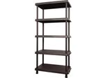 Dmora Armadio Da Esterno Goshenita 40X82X164.5H Cm Nero Antracite, 4 Vani Resistente Ai Raggi Uv, Impermeabile Italy