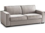 Talamo Italia Divano Letto 3 Posti Asteroide 95X220 Cm Nero Tortora, Sfoderabile Contenitore Italy
