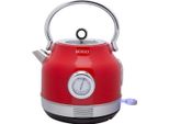 Sogo KET-SS-7760, 1,8 Litri, Rosso, Acciaio Inox, Temperatura Regolabile, Indicatore Del Livello Dell'acqua, Protezione Da Surriscaldamento