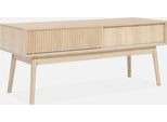 Mobile Tv Scandinavo A 2 Ante Effetto Legno, 115Cm, Marrone Naturale