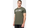 T-Shirt Uomo Regular Fit Cadamstown Olive/White Xl Lonsdale