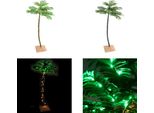 Vidaxl Palma Artificiale Con 88 Led Bianco Caldo 150 Cm - Albero Led - Albero Led - Palma Artificiale - Palme Artificiali