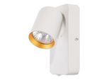 Lampada Da Parete Orientabile Con Interruttore Bianco Andy 1Xgu10 10W Milagro