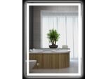 Specchio Da Bagno Homcom, Specchio Da Bagno Dimmerabile, Specchio Illuminato 80 X 60 Cm Con Interruttore A Sfioramento, Funzione Memoria, Specchio Da Parete Antiappannamento, Impermeabile