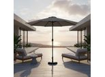 Ombrellone Ombrellone Ø3M Grigio Illuminazione Ombrellone Da Spiaggia Ombrellone Da Giardino Uv