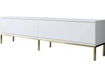 Dmora Mobile Porta Tv Espero 30X180X47H Cm Bianco, Modulabile Apertura A Ribalta