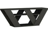 Dmora Mobile Porta Tv Amazzonite 30X110X40H Cm Nero Antracite, 2 Vani 2 Ripiani