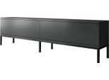 Dmora Mobile Porta Tv Espero 30X180X47H Cm Nero Antracite, Modulabile Apertura A Ribalta