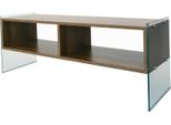 Dmora Mobile Porta Tv Winifred 35X120X45H Cm Marrone Noce, 3 Vani 2 Ripiani