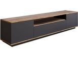 Dmora Mobile Porta Tv Asellina 44.5X180X44.6H Cm Marrone Quercia, Apertura Battente Un Vano
