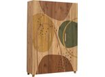 Dmora Guardaroba 3 Ante Nella 48X120 Cm Marrone Quercia, Appendiabiti 3 Ante