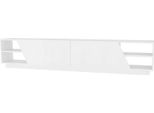 Dmora Mobile Porta Tv Apat 37.1X240X47.4H Cm Bianco, Apertura A Ribalta 4 Vani