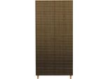 Dmora Guardaroba 2 Ante Astilbe 52X192H Cm Marrone Quercia, Appendiabiti 2 Ante