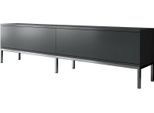 Dmora Mobile Porta Tv Espero 30X180X47H Cm Nero Antracite, Modulabile Apertura A Ribalta