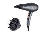 Ufesa SC8470 Asciugacapelli Professionale Agli Ioni 2400W Keratin Motore Ac Con Ugello E Diffusore 2 Velocità E 3 Temperature
