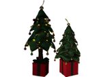 Home & Styling Collection Koopman International B.V - Albero Di Natale Luminoso 25 Led Regalo 25 X 25 X 70 Cm
