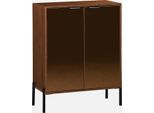 Credenza Vintage Effetto Legno Di Noce, 83Cm, Noce