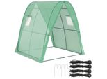 Serra Outsunny Con Porta Avvolgibile, 2 Finestre, Serra In Pellicola D'acciaio Resistente All'inverno, Serra Per Balcone, Giardino, Casa Per Pomodori 180 X 180 X 200 Cm