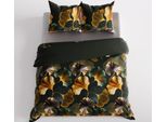 Biancheria Da Letto, Cotone Sateen, Alta Qualità 200X220 Marisel Verde Bottiglia, Foglie