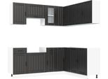 Vidaxl Set Di Mobili Da Cucina Da 11 Pezzi Kalmar In Legno Nero