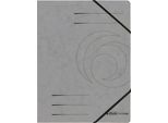 Herlitz 11159670 Cartella Angolare Easyorga A4 In Cartone Grigio Scuro