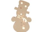 Creativ Company Decorazione Pupazzo Di Neve In Cartapesta Con Luce 27X17,5 Cm