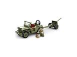 Sluban Army WW2 M38-B0853 Jeep Alleata E Cannone Antiaereo