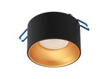 Lampada Da Incasso A Soffitto Faretto Da Incasso A Soffitto Zama Black Gold S IP20 Rotondo Nero Dorato EDO777452 Edo