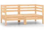 Vidaxl 2-Sitzer-Gartensofa Kiefer Massivholz