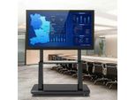 Wisfor Supporto Tv Extra Stabile, Supporto Tv Arrotolabile, Carrello Tv Per Supporto Tv 32-100 Pollici Regolabile In Altezza Con Ripiani Av, Vesa 800X600Mm, Fino A Max. 80Kg